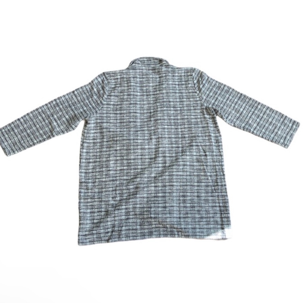 MELLODAY Oversized Plaid Topper White/Black Checker Jacket Blazer - Picture 3 of 10